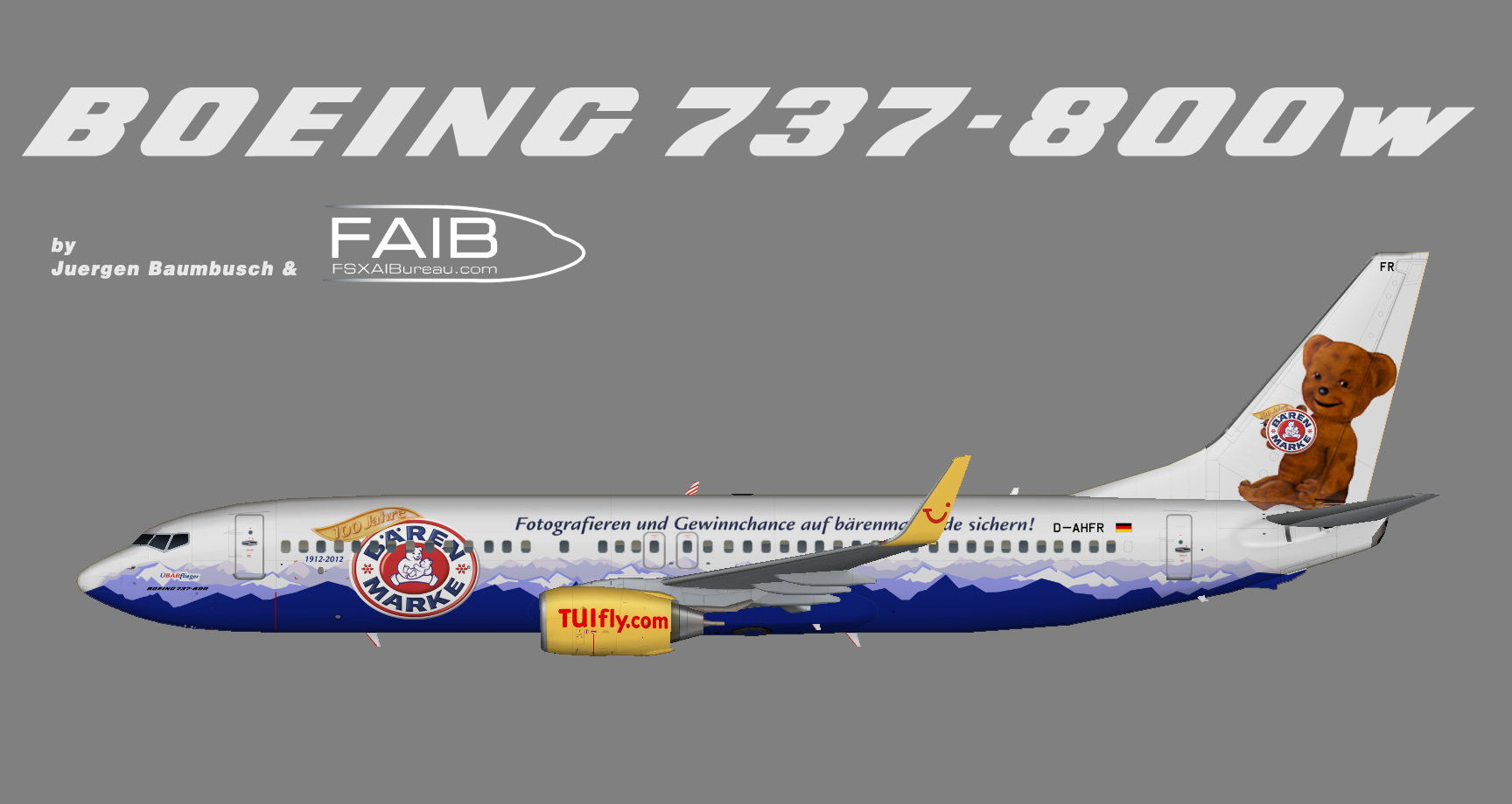 Tuifly Boeing 737-800w (Baerenmarke Logojet)