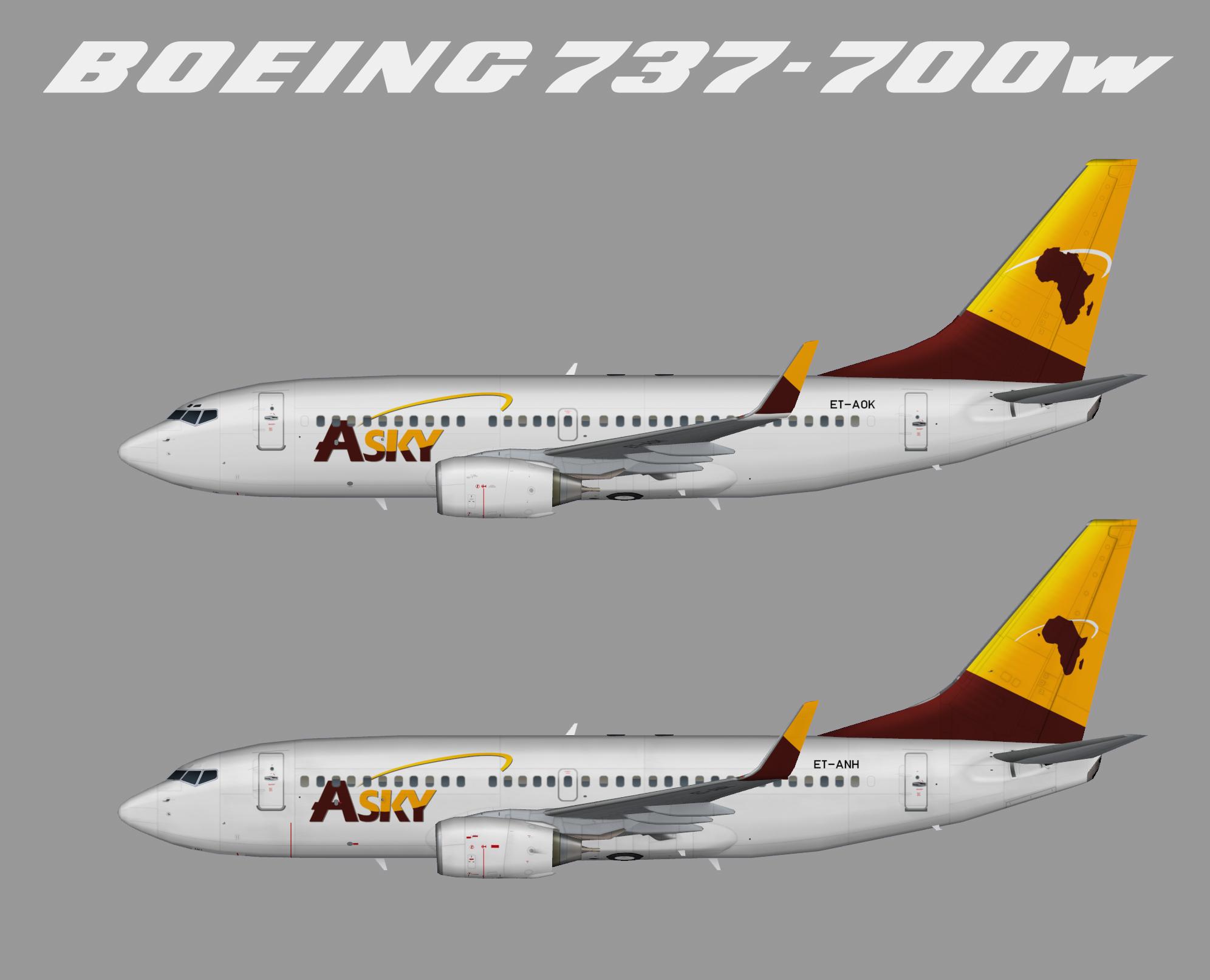 ASky Boeing 737-700w