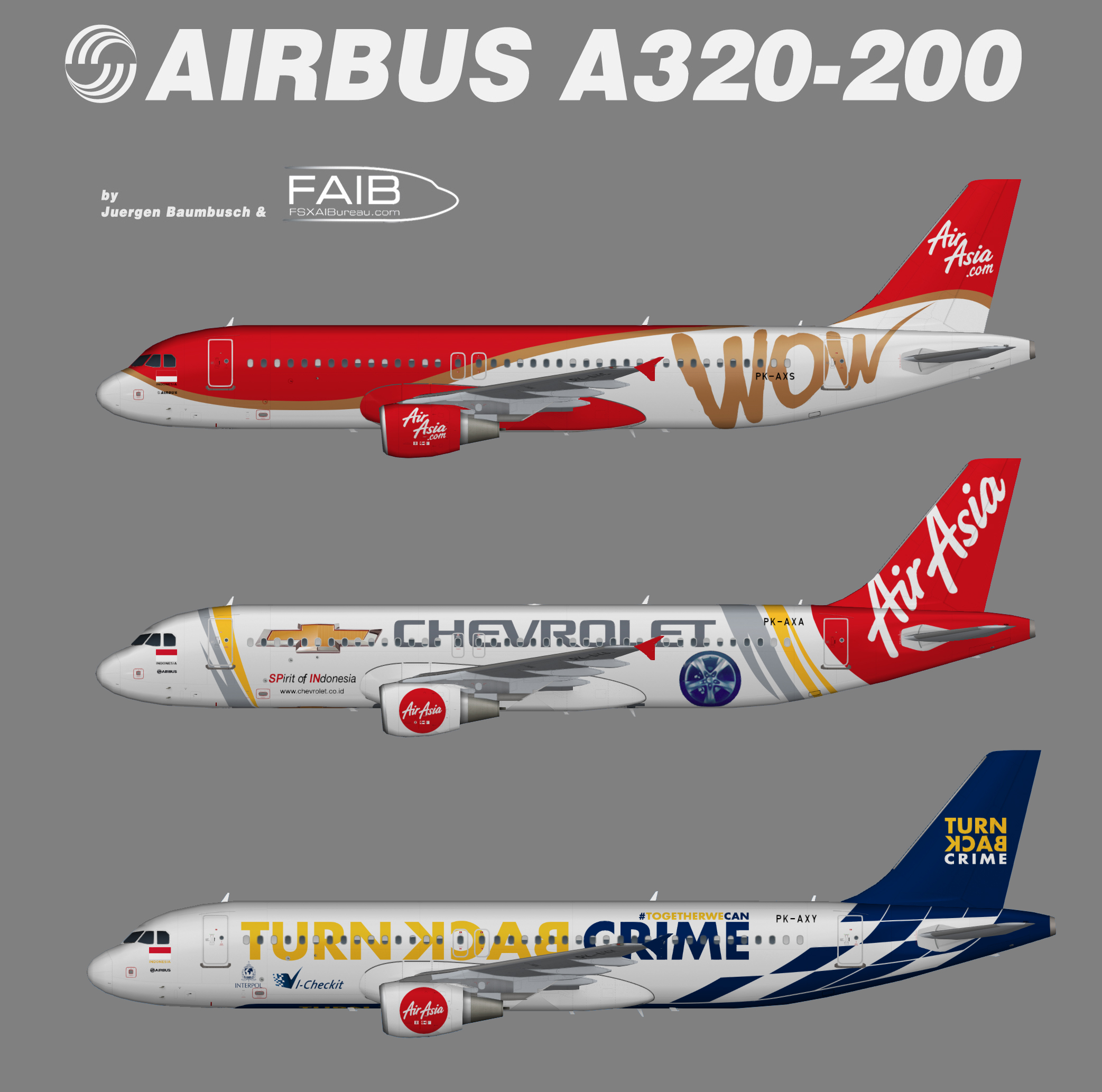 Indonesia AirAsia Airbus A320-200 Specials