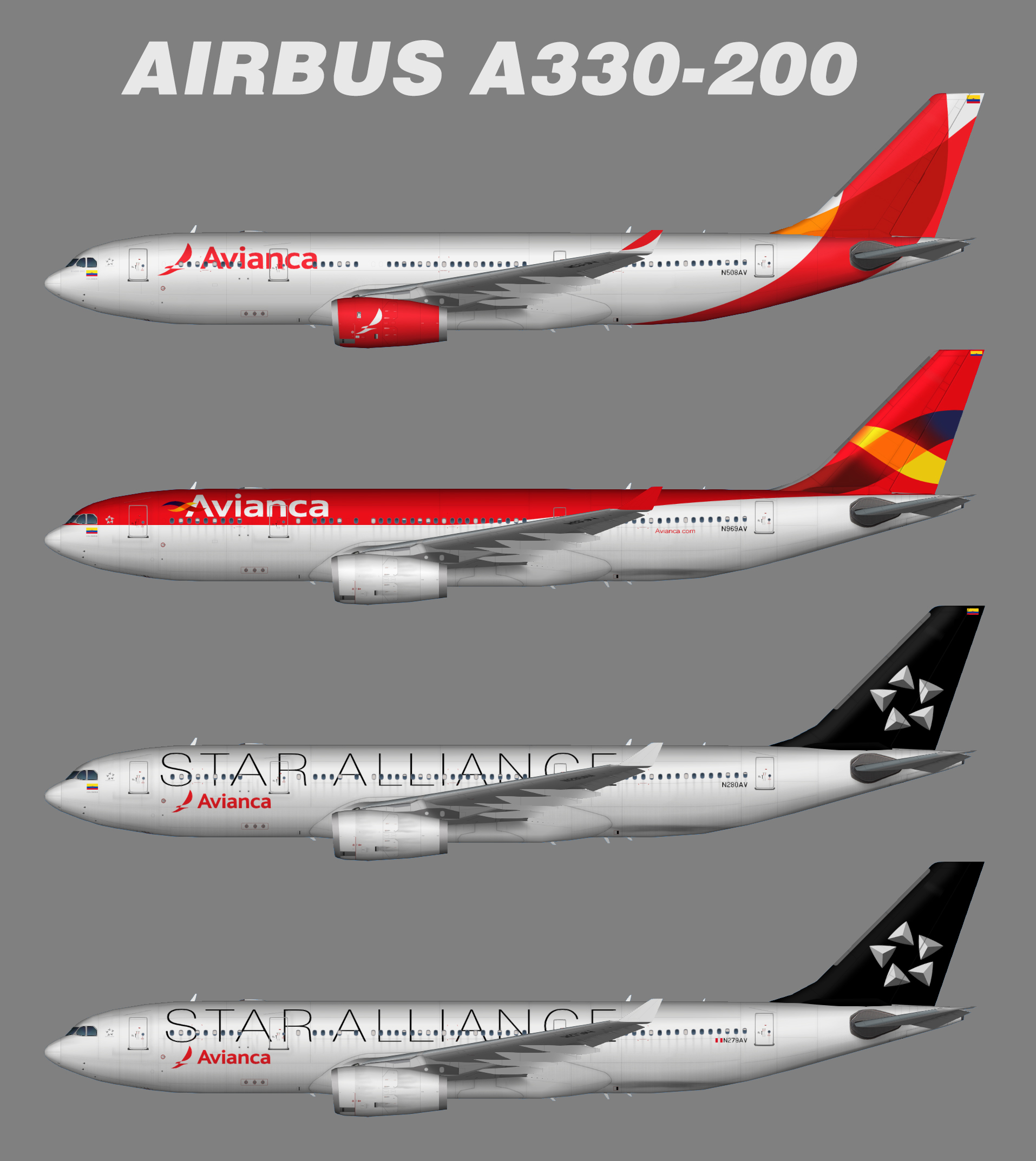 Avianca Colombia Airbus A330-200 – Juergen's paint hangar