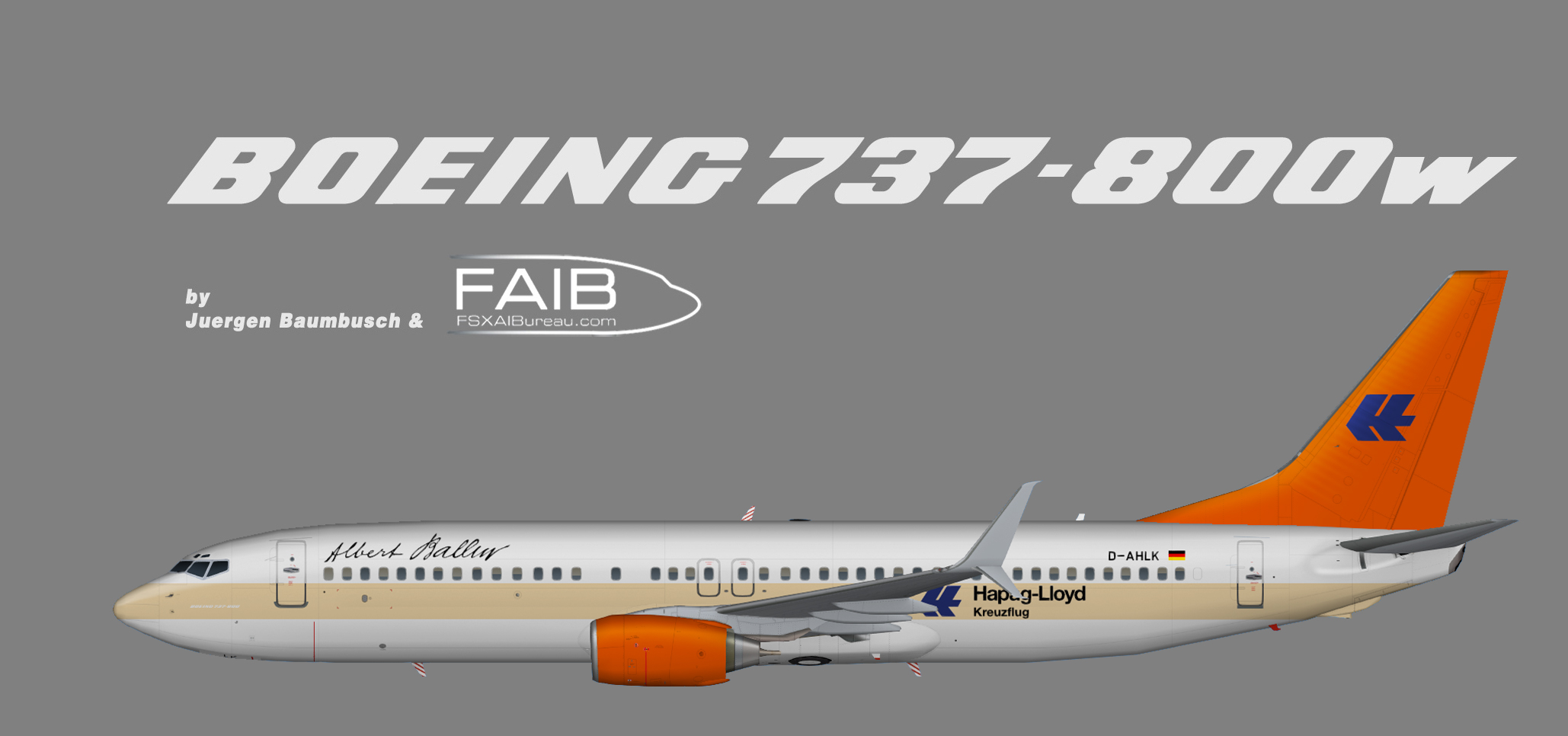 Hapg Lloyd Kreuzflug Boeing 737-800SSW ‘Albert Ballun’