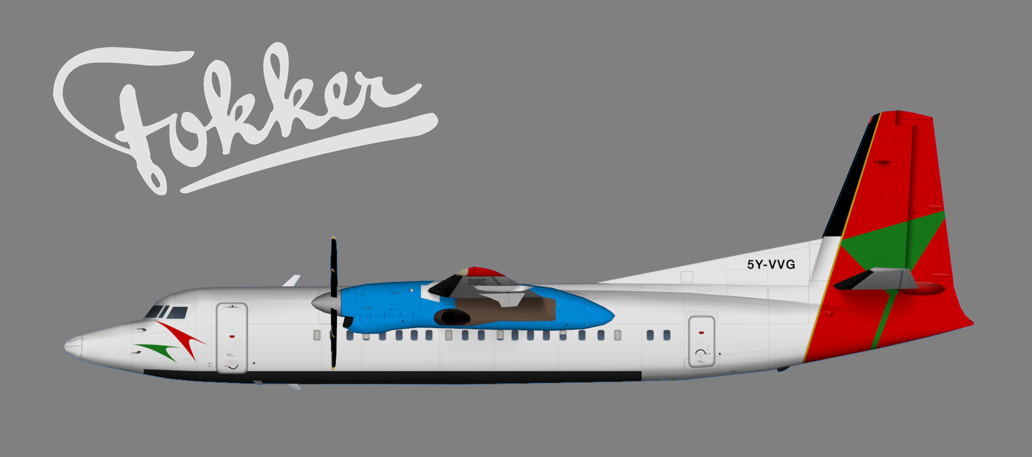 NAAI BlueBird Aviation Fokker 50