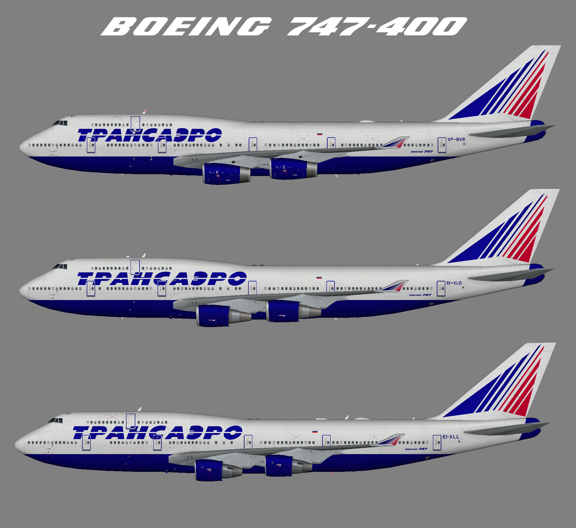 Transaero Airlines Boeing 747-400