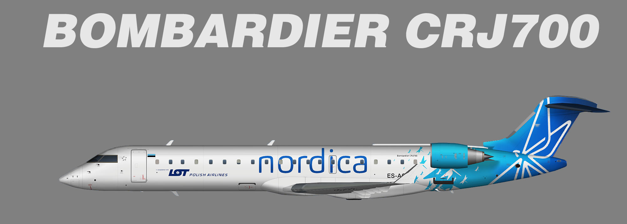 Nordica CRJ700 opb LOT Polish Airlines