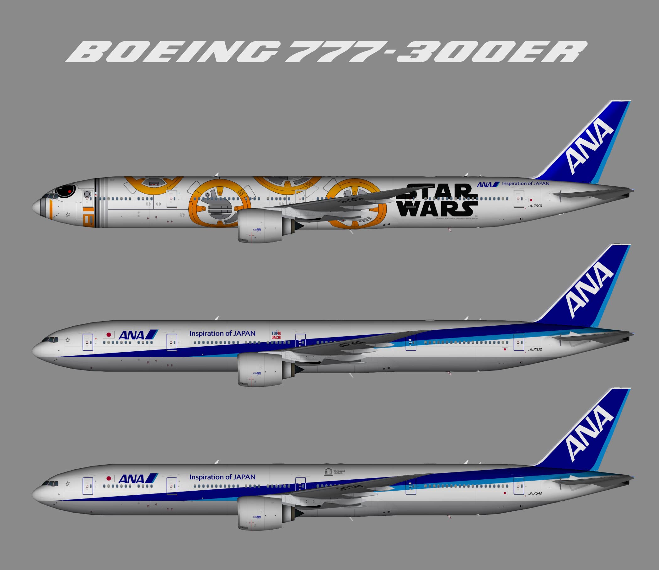 All Nippon AIrways (ANA) Boeing 777-300ER ‘Star Wars’