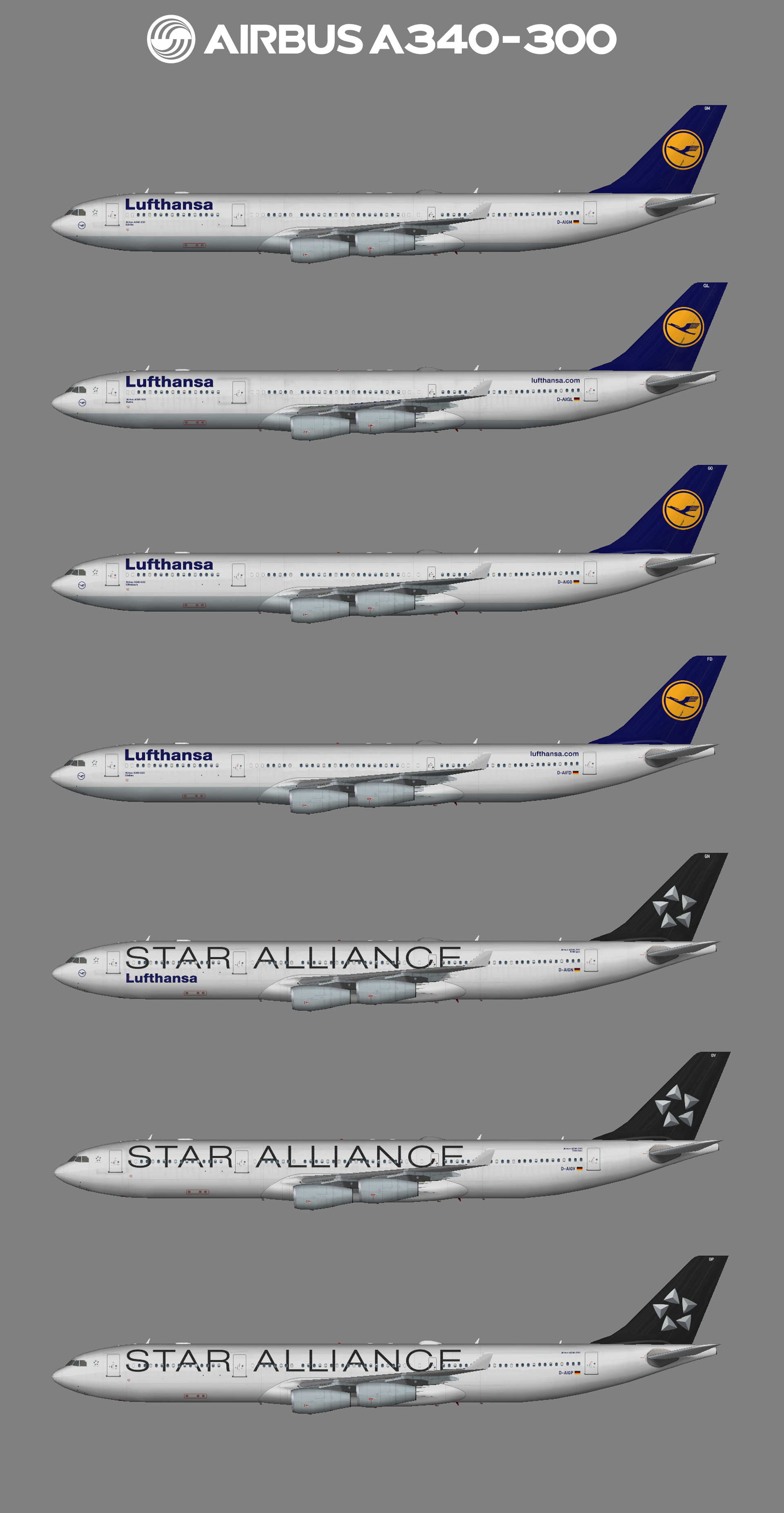 Lufthansa Airbus A340-300 (FSP)