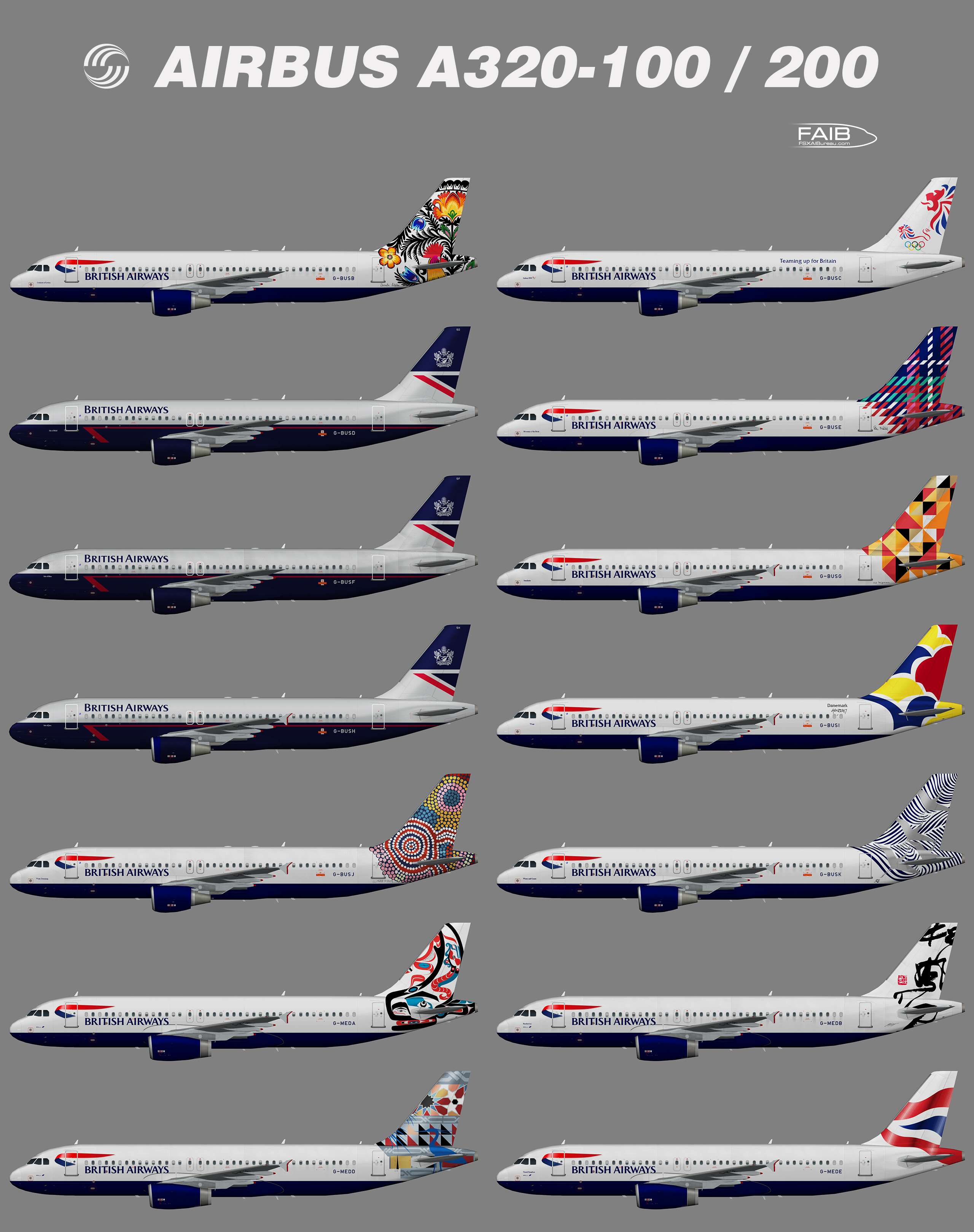 British Airways Retro Fleet Airbus A320-100/200