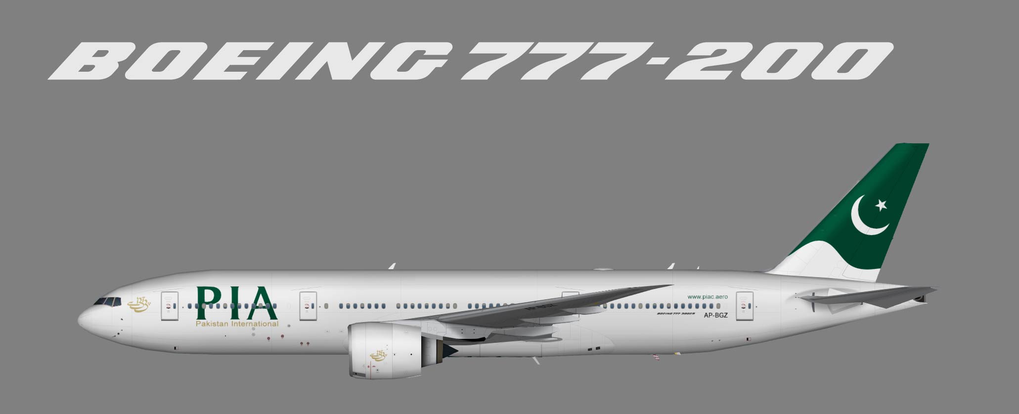 TFS Pakistan International Airlines (PIA) Boeing 777-200LR
