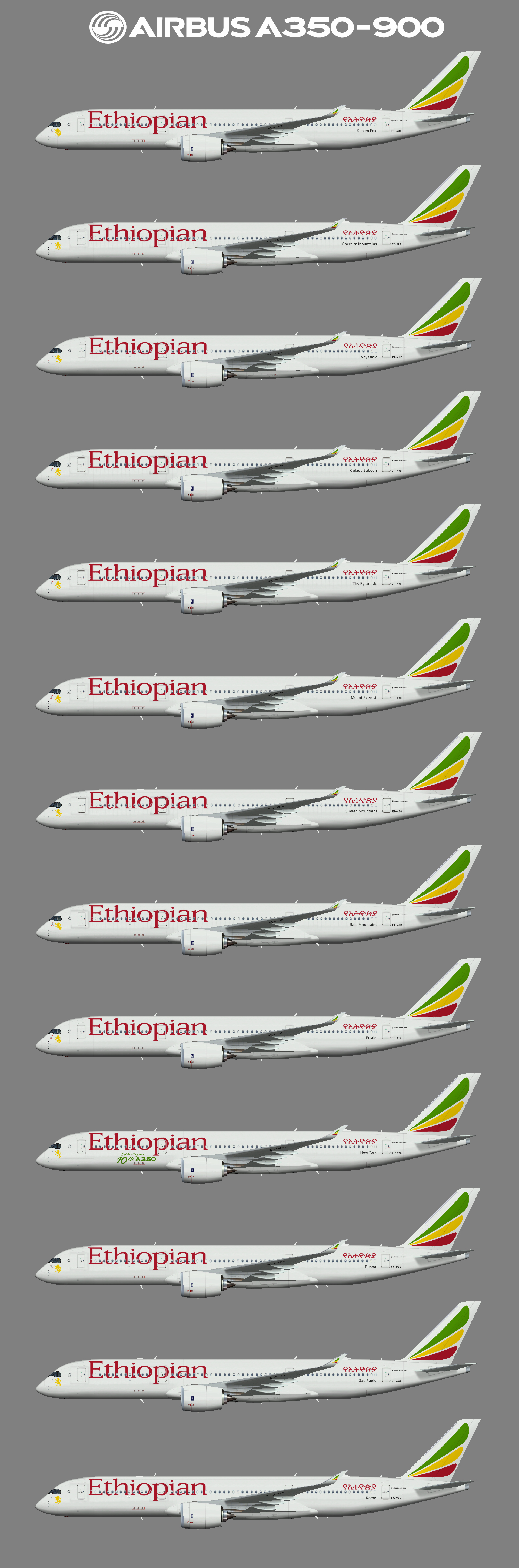 FSP Ethiopian Airlines Airbus A350-900