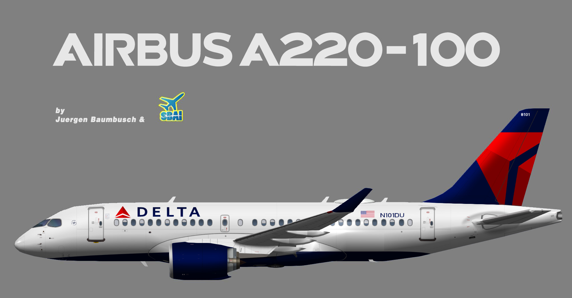 Delta air lines Airbus A220-100 (SBAI)