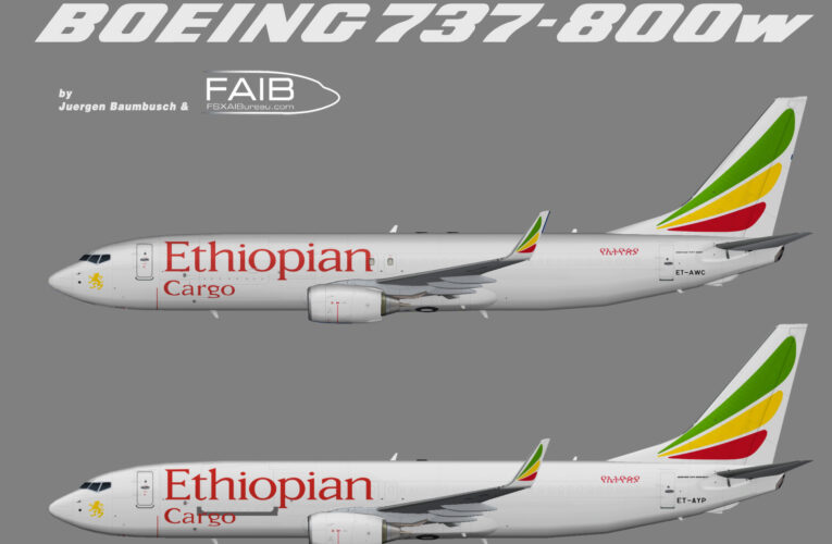 Ethiopian Airlines Cargo Boeing 737-800w (P2F)