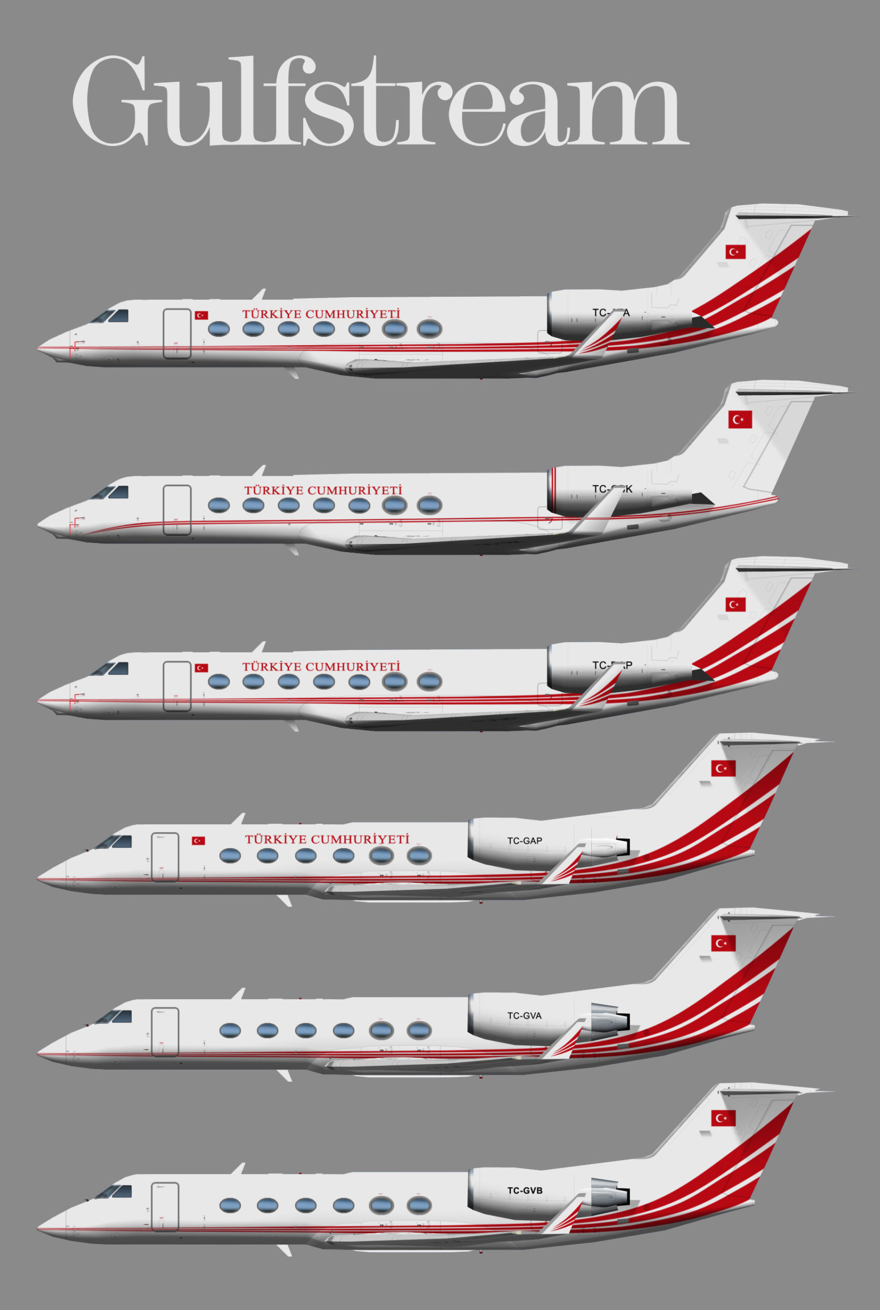Turkish Government Gulfstream G-IV + G-V
